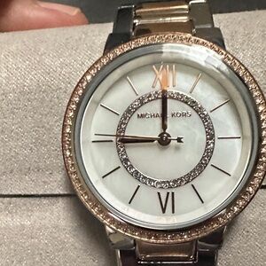 Michael Kors Rose Gold and Silver Watch
